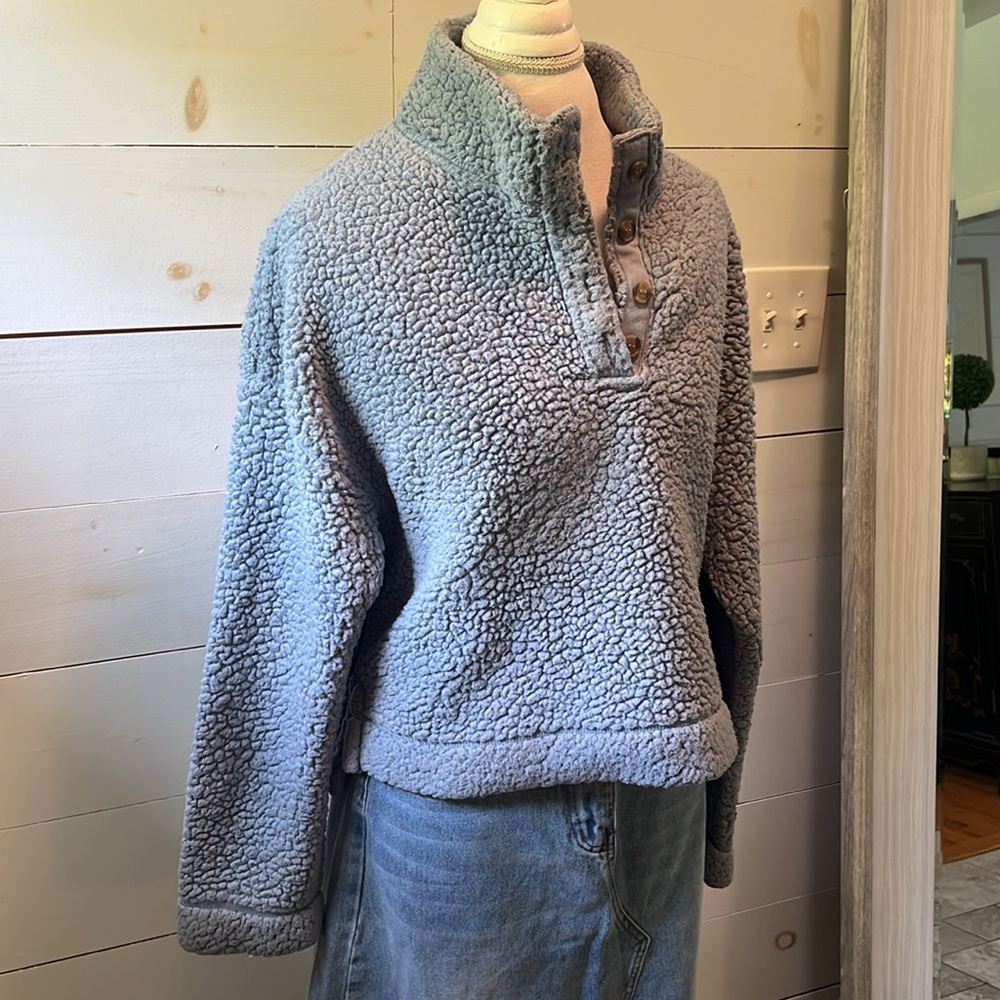 Love tree blue cropped fleece - Picture 3 of 5